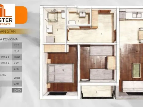 Prodaja, dvosoban stan, 55m², Zabjelo, Podgorica - image 4