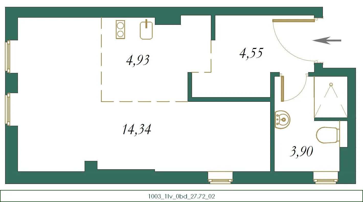 Sale, apartment, 32m², Centar, Kolašin