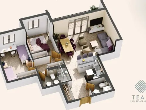 Prodaja, dvosoban stan, 51m², Donja Lastva, Tivat - image 7