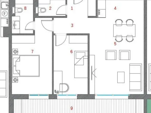 Sale, studio apartment, 32m², Kavač, Kotor - image 8