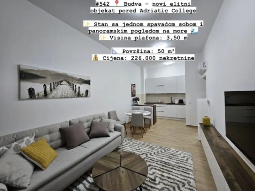 Prodaja, jednosoban stan, 50m², Budva, Crna Gora