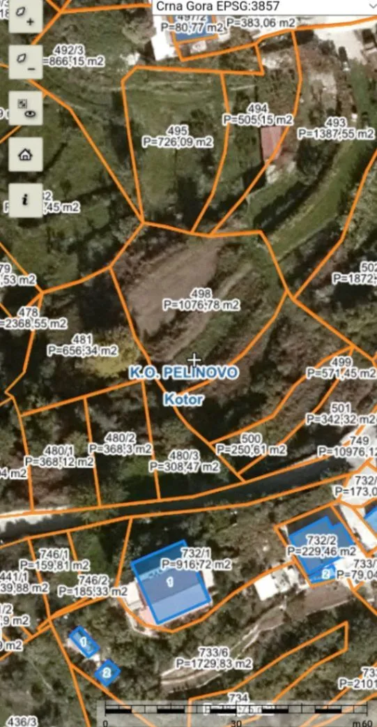 Sale, land lot, 300m², Pelinovo, Kotor