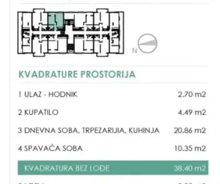 Sale, two bedroom apartment, 41m², Voždovac Sve Podlokacije, Beograd - image 8
