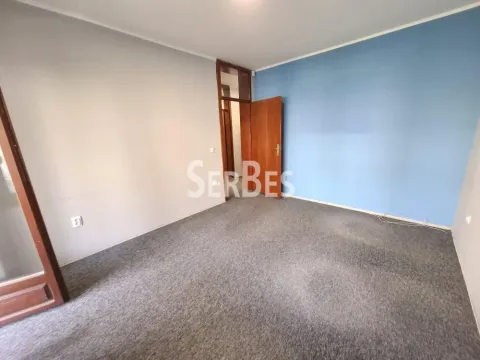 Prazna soba sa tepihom i plavim zidom. - image 11