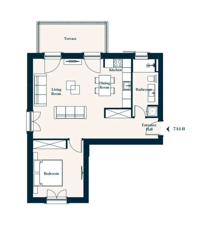 Prodaja, jednosoban stan, 69m², Luštica Bay, Tivat