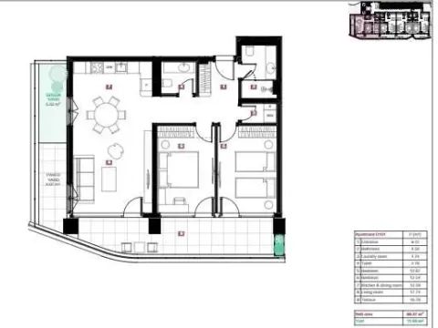 Prodaja, dvosoban stan, 90m², Reževići, Budva - image 2