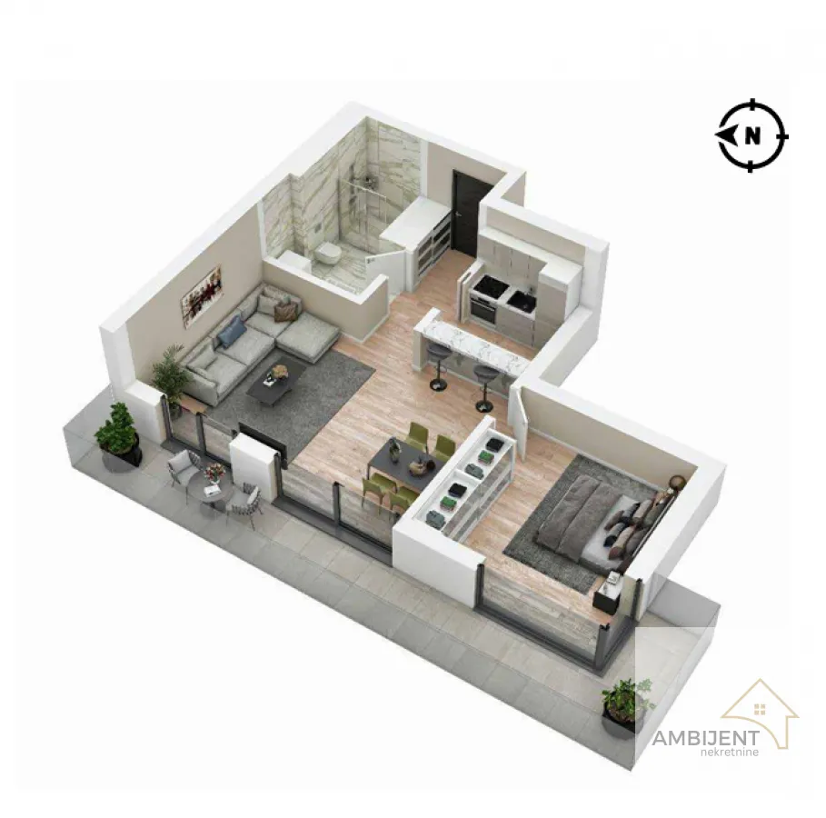 Prodaja, dvosoban stan, 51m², Centar Sve Podlokacije, Beograd