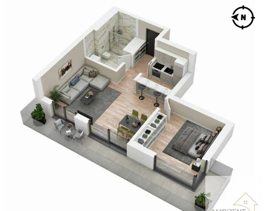 Prodaja, dvosoban stan, 51m², Centar Sve Podlokacije, Beograd