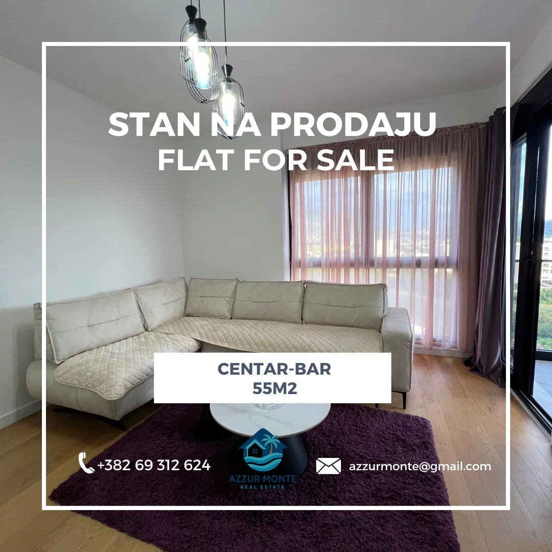 Prodaja, jednosoban stan, 55m², Centar, Bar