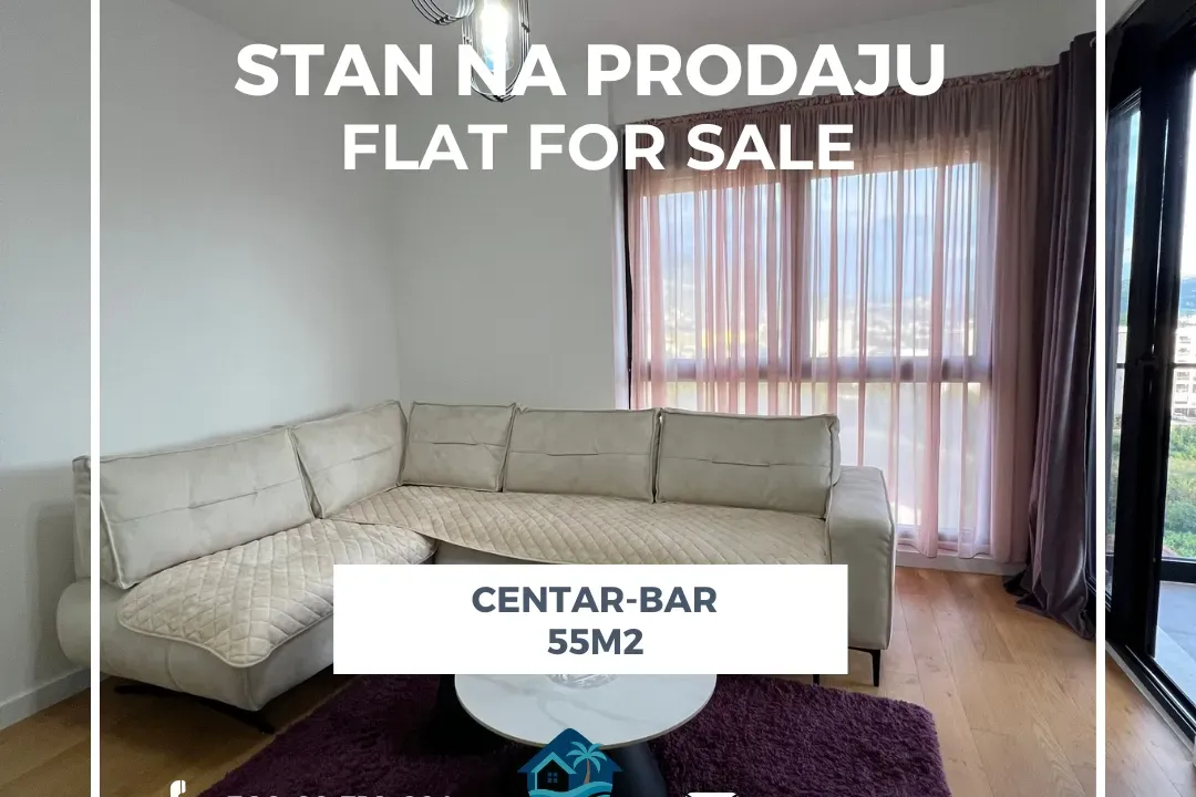 Prodaja, jednosoban stan, 55m², Centar, Bar