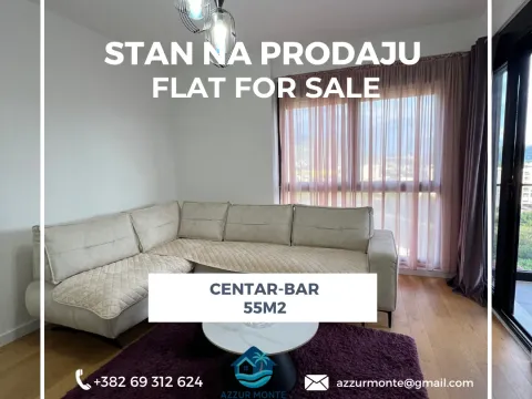 Prodaja, jednosoban stan, 55m², Centar, Bar - image 1