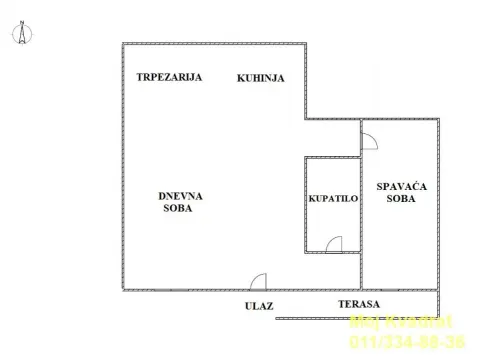 Osnova stana sa rasporedom prostorija. - image 9