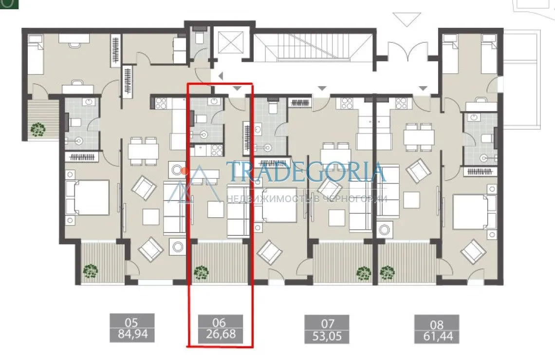 Prodaja, stan, 26m², Tivat, Crna Gora