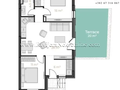 Prodaja, dvosoban stan, 86m², Bigova, Kotor - image 7