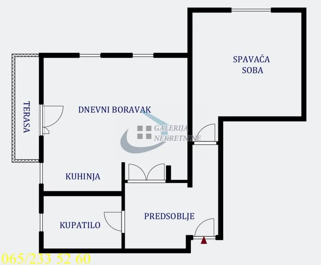 Prodaja, dvosoban stan, 55m², Labudovo Brdo, Beograd