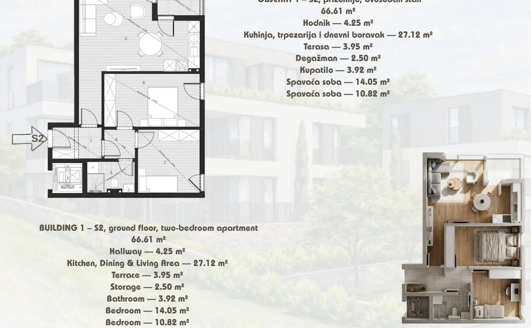 Prodaja, dvosoban stan, 66m², Dobrota, Kotor