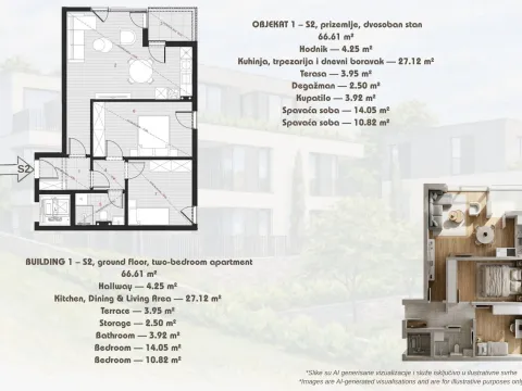Prodaja, dvosoban stan, 66m², Dobrota, Kotor - image 4
