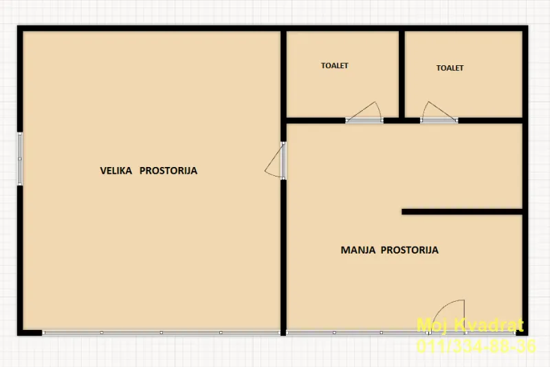 Izdavanje, poslovni prostor, 46m², Južni Bulevar, Vračar Sve Podlokacije