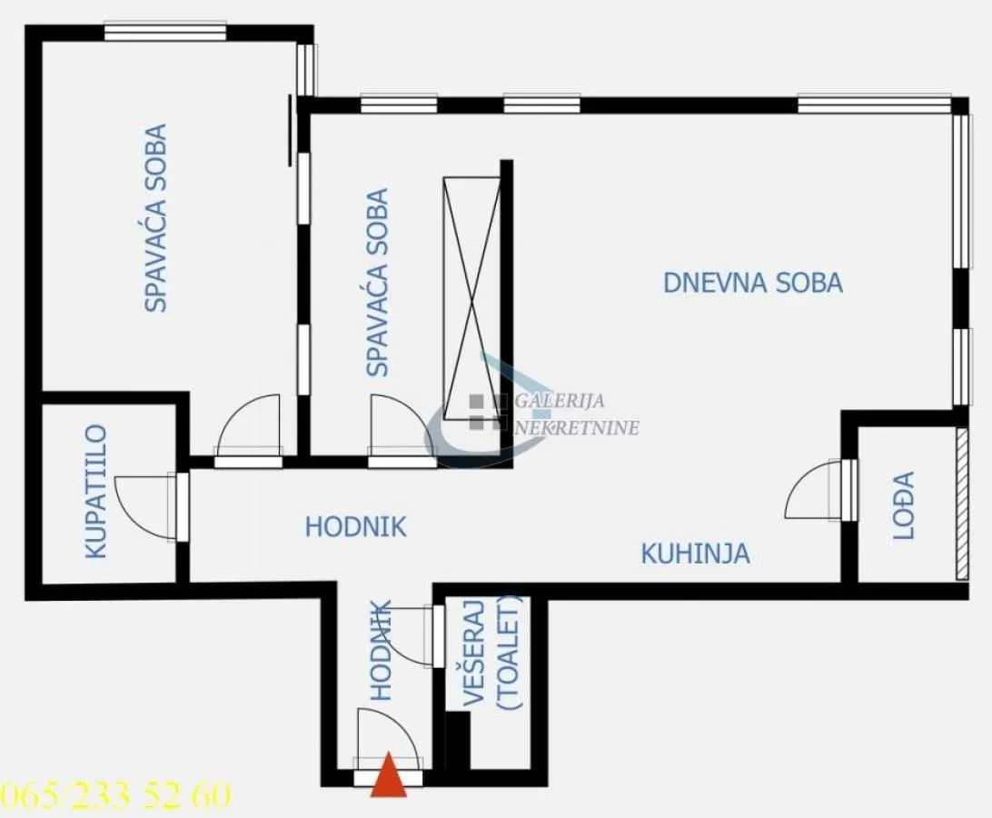 Sale, three bedroom apartment, 70m², Đeram Pijaca, Beograd