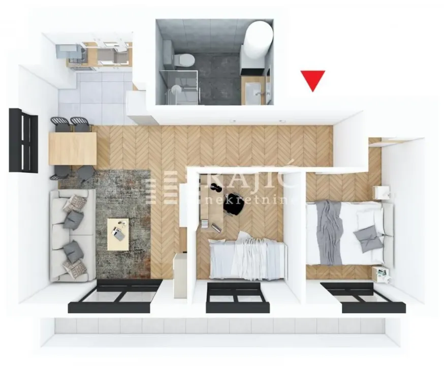 Sale, three bedroom apartment, 57m², Centar Sve Podlokacije, Beograd
