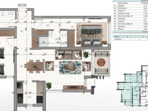 Sale, one bedroom apartment, 55m², Bar, Crna Gora - image 9