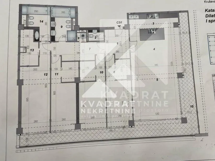 Izdavanje, četvorosoban stan, 230m², Kruševac, Podgorica
