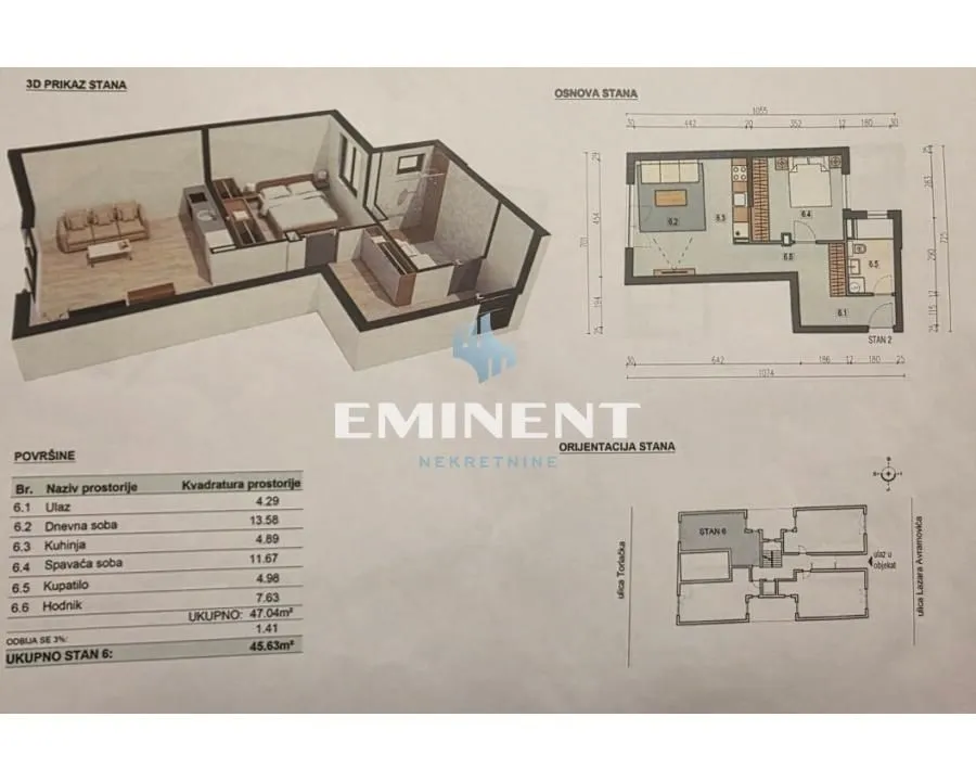 Sale, two bedroom apartment, 46m², Dušanovac, Voždovac Sve Podlokacije