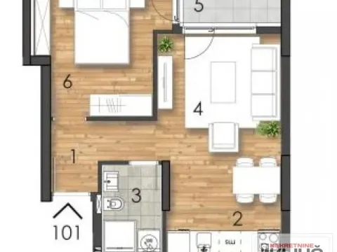 Sale, two bedroom apartment, 41m², Telep, Novi Sad Sve Podlokacije - image 1