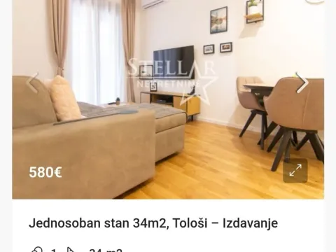 Izdavanje, jednosoban stan, 34m², Tološi, Podgorica - image 2