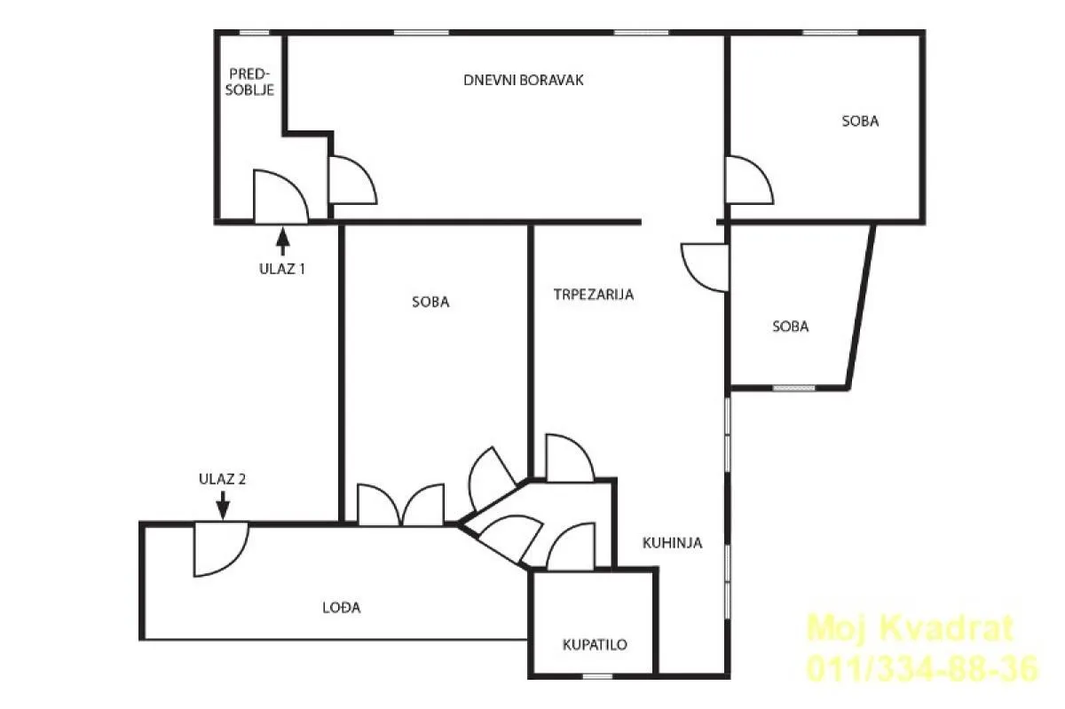 Prodaja, trosoban stan, 88m², Stari Grad, Beograd