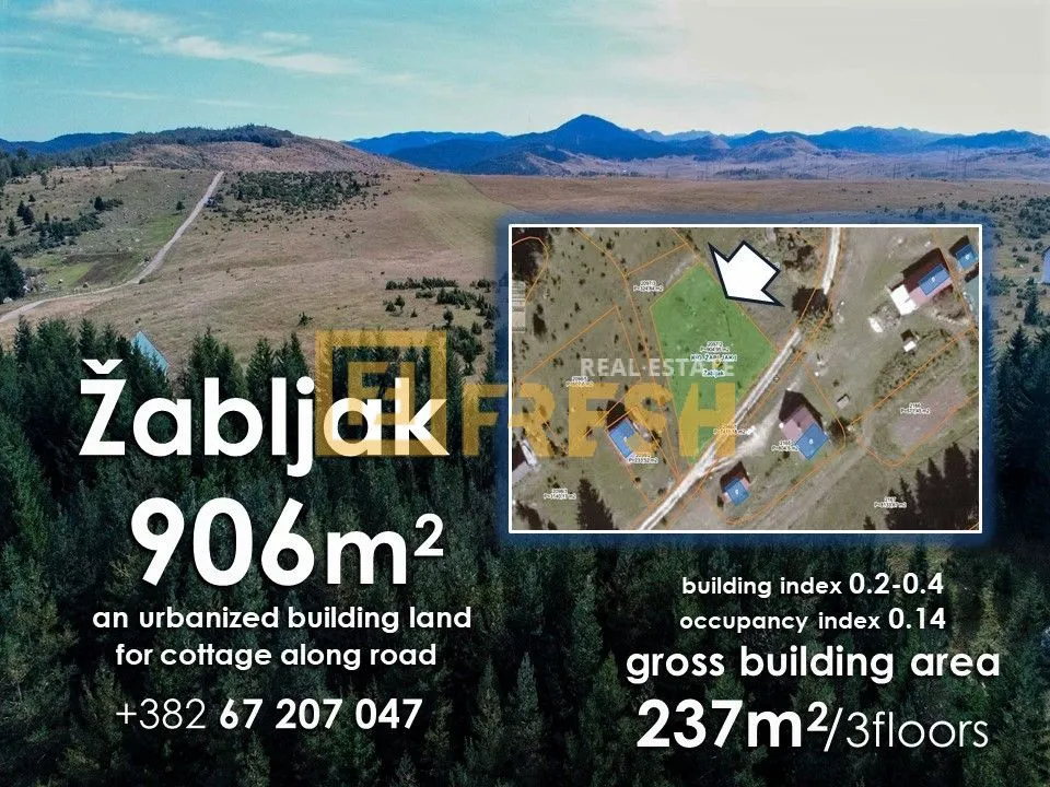 Prodaja, plac, 906m², Žabljak, Crna Gora