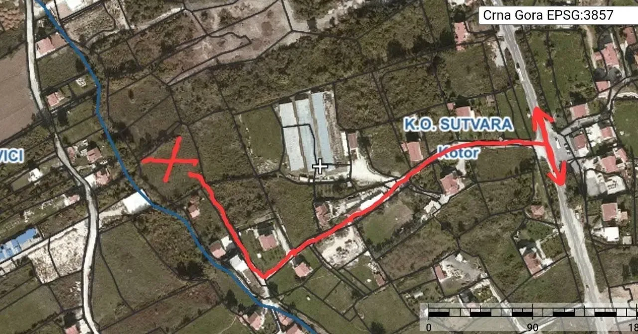 Sale, land lot, 2547m², Sutvara, Kotor
