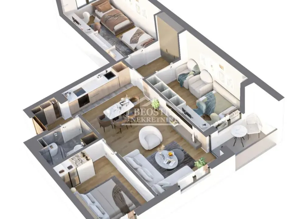 Sale, three bedroom apartment, 75m², Bežanija, Beograd