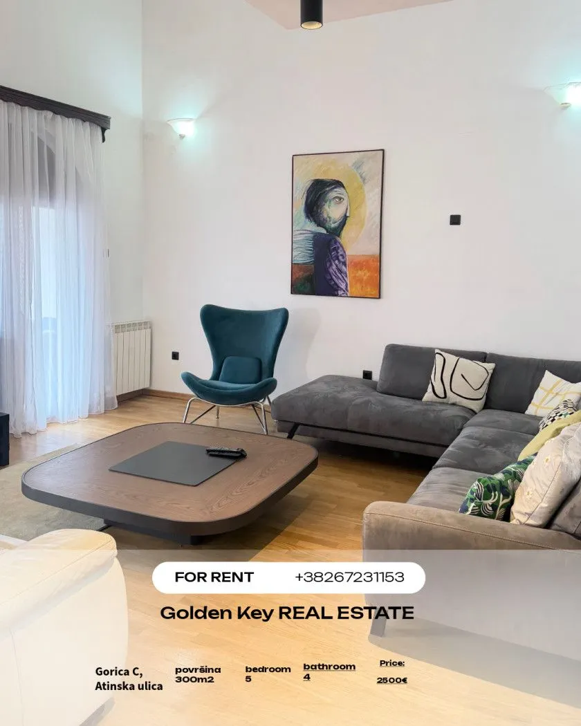 Rent, apartment, 300m², Gorica C, Podgorica