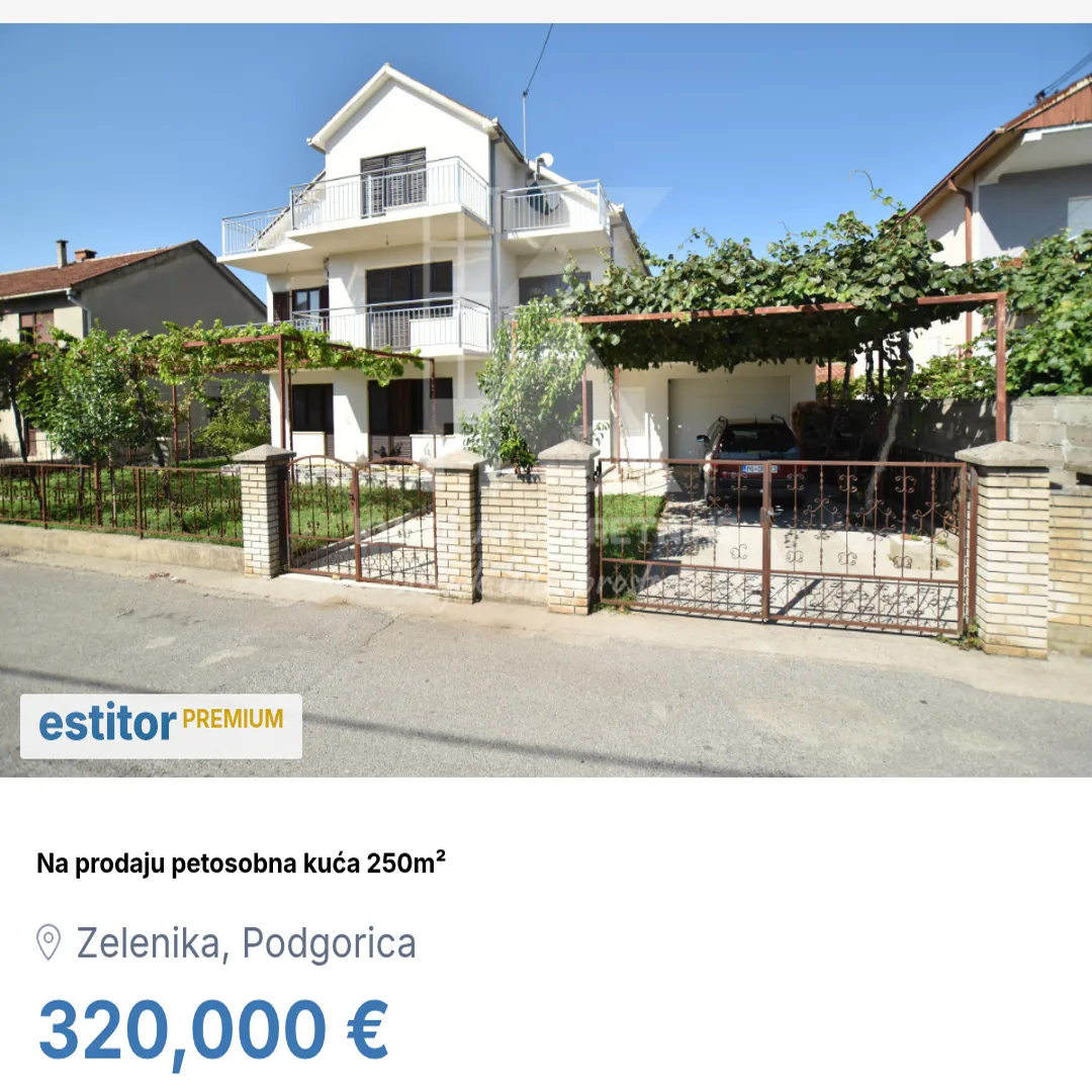 Prodaja, kuća, 250m², Zelenika, Podgorica