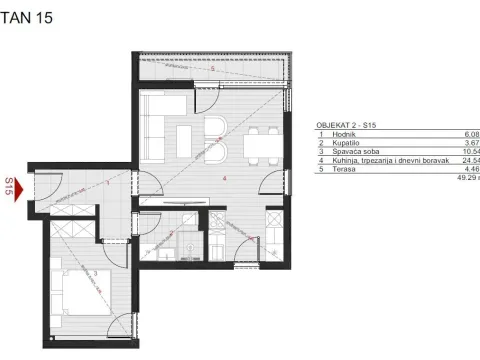 Sale, one bedroom apartment, 51m², Dobrota, Kotor - image 12