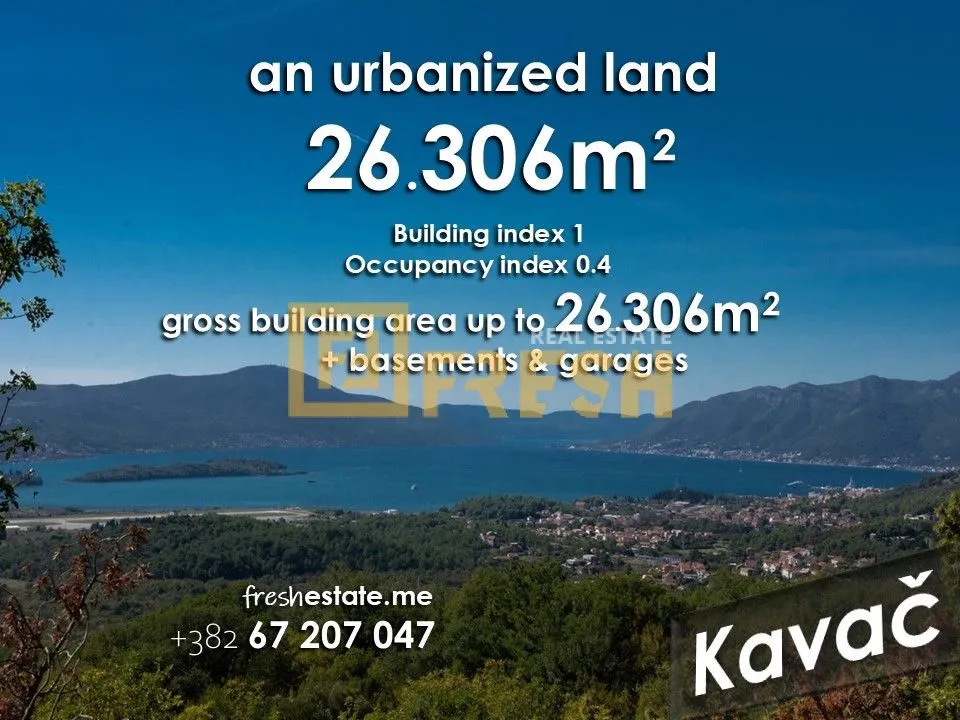 Sale, land lot, 26306m², Kotor, Crna Gora