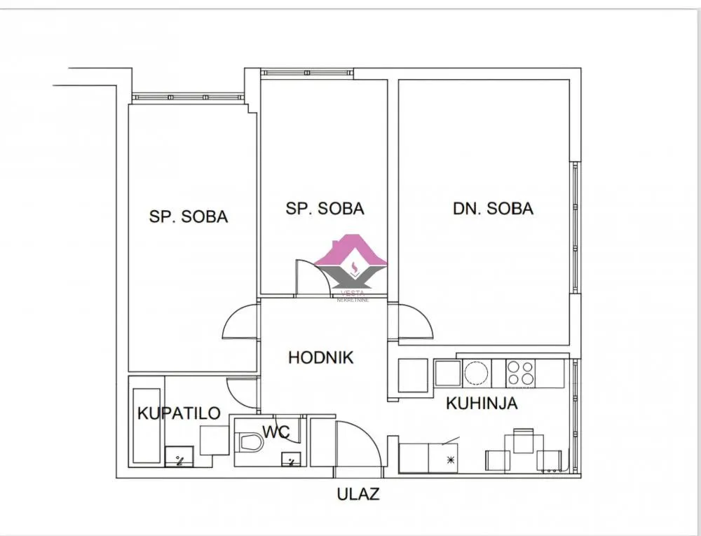 Izdavanje, trosoban stan, 68m², Poštanska Štedionica, Palilula Sve Podlokacije