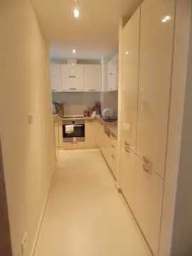 Svijetla kuhinja sa modernim bijelim elementima i ugradnom rernom. - image 8