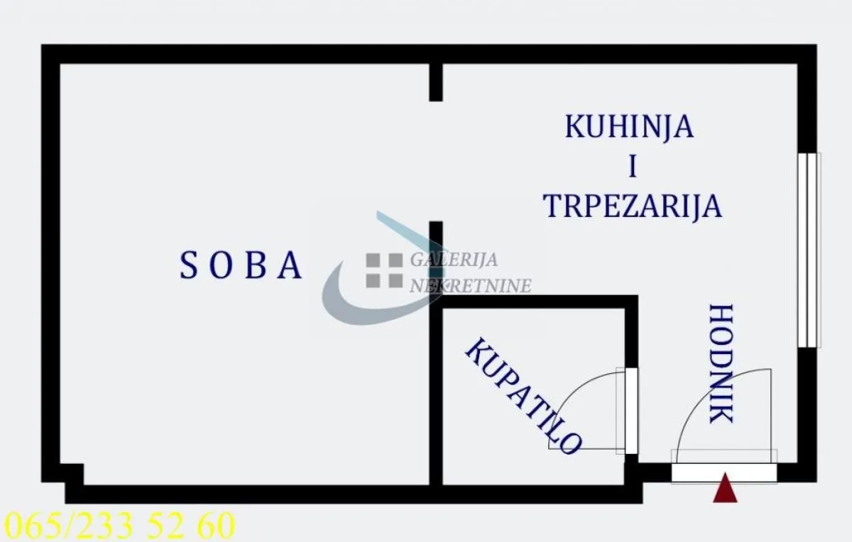Prodaja, garsonjera, 23m², Čubura, Beograd