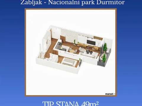 Prodaja, dvosoban stan, 49m², Centar, Žabljak - image 6