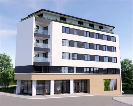 Spoljašnji izgled moderne stambene zgrade sa terasama i prizemljem pogodnim za lokale. - image 2