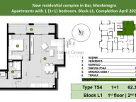 Prodaja, jednosoban stan, 50m², Bar, Crna Gora - image 12