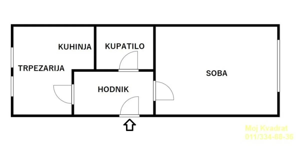 Sale, one bedroom apartment, 42m², Vračar Centar, Vračar Sve Podlokacije