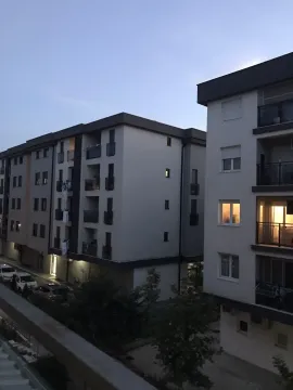 View of the facade of modern residential buildings at dusk. - image 14