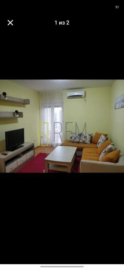 Rent, one bedroom apartment, 48m², Blok 6, Podgorica