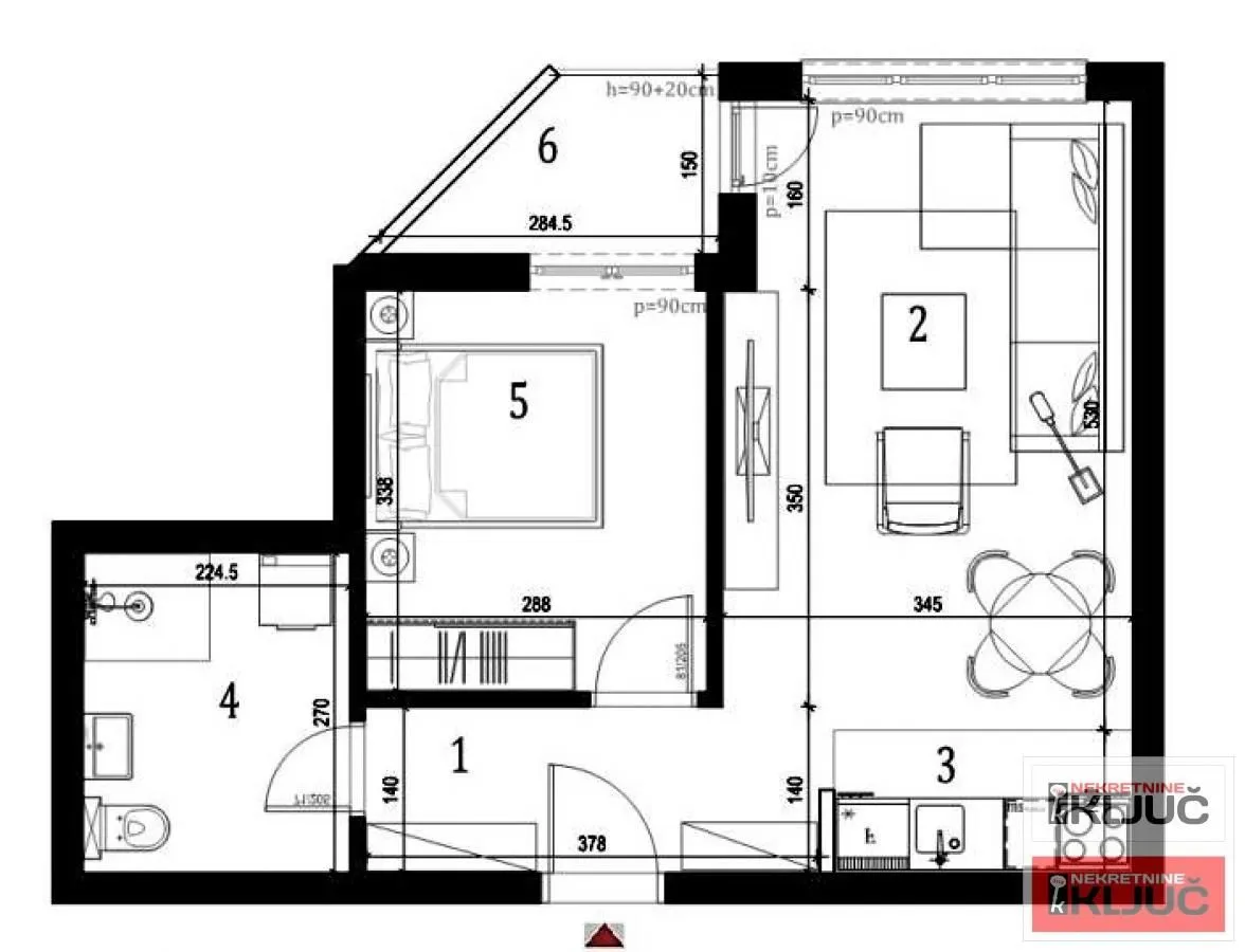 Prodaja, dvosoban stan, 44m², Klisa, Novi Sad Sve Podlokacije