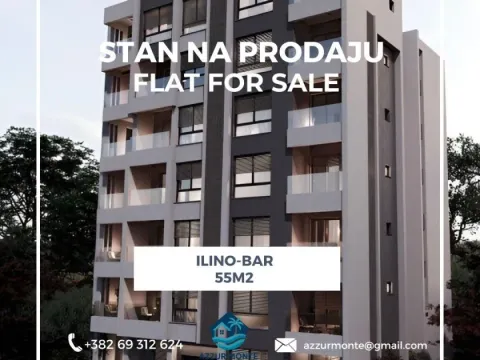 Sale, one bedroom apartment, 55m², Ilino, Bar - image 1