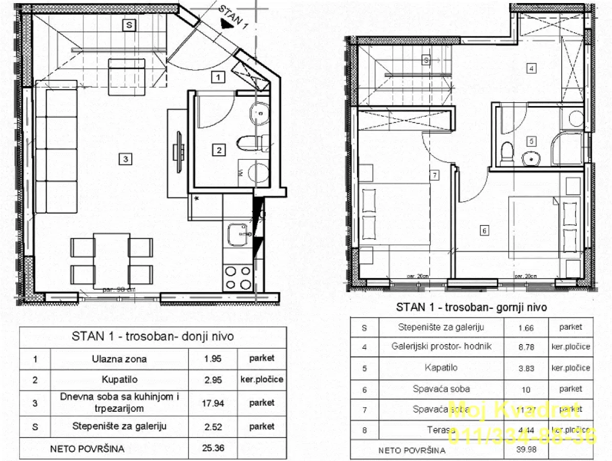 Sale, three bedroom apartment, 66m², Olimp, Zvezdara Sve Podlokacije