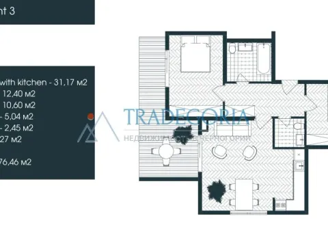 Prodaja, dvosoban stan, 77m², Tivat, Crna Gora - image 7